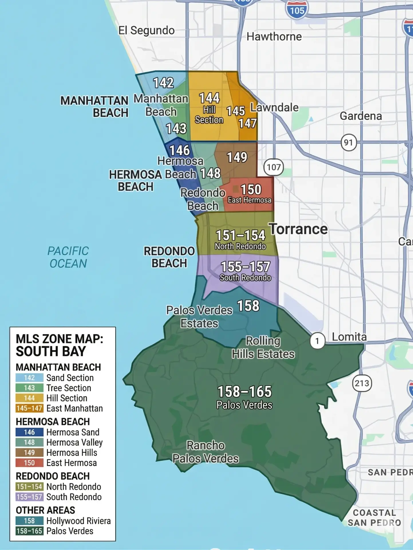 South Bay MLS Zone Map